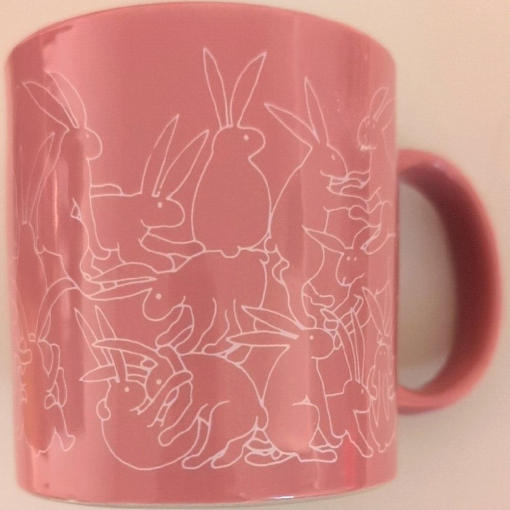 Naughty Rabbit Mug. Taylor & Ng Humping Rabbits, Rabbit Orgy. Funny Humorous Mug